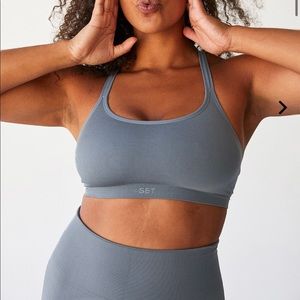 SETActive box cut bra in slate